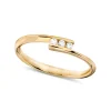 Discount Ring i gult gull med diamanter 0,06 ct. Ringer