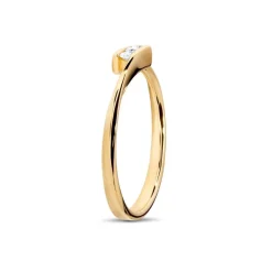Discount Ring i gult gull med diamanter 0,06 ct. Ringer