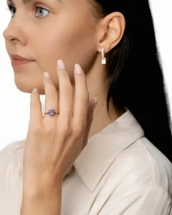 Best Ring i gult gull med lilla ametyst Ringer