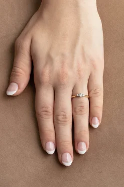 Fashion Ring i gult og hvitt gull med diamanter 0,28 ct Ringer