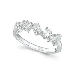 Sale Ring i hvitt gull med asymmetriske diamanter 0,97 ct Ringer