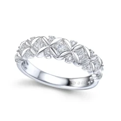 Hot Ring i hvitt gull med diamanter Ringer