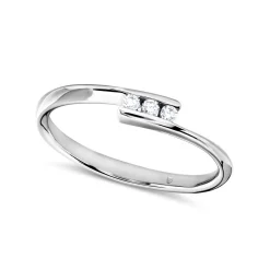 Best Ring i hvitt gull med diamanter 0,06 ct Ringer