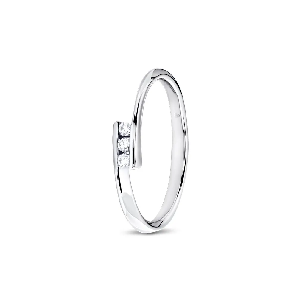Best Ring i hvitt gull med diamanter 0,06 ct Ringer
