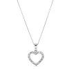 Outlet Romance anheng 1,00 ct diamanthjerte Halssmykker