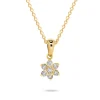 Hot Rosett diamantanheng gult gull 0,17 ct Halssmykker