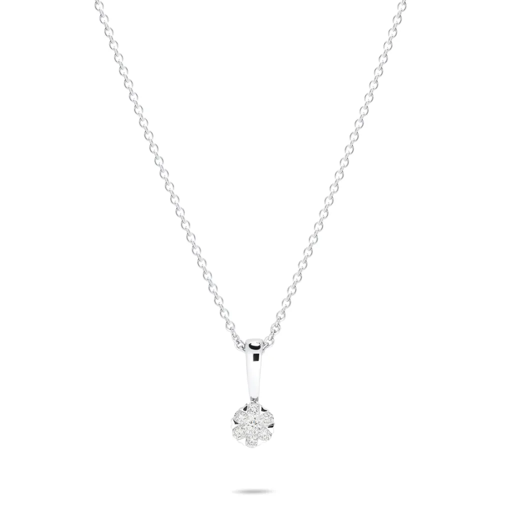 Best Rosett diamantsmykke 0,10 ct Halssmykker