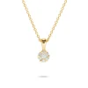 Outlet Rosettanheng med diamanter i gult gull 0,10 ct Halssmykker