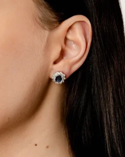 Best Rosettørepynt i hvitt gull med safir 1,71 ct Ørepynt