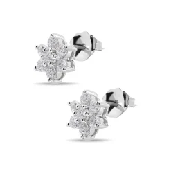 Outlet Rosettørepynt i hvitt gull 0,63 ct Ørepynt