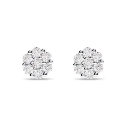 Outlet Rosettørepynt med diamanter 0,30 ct Ørepynt