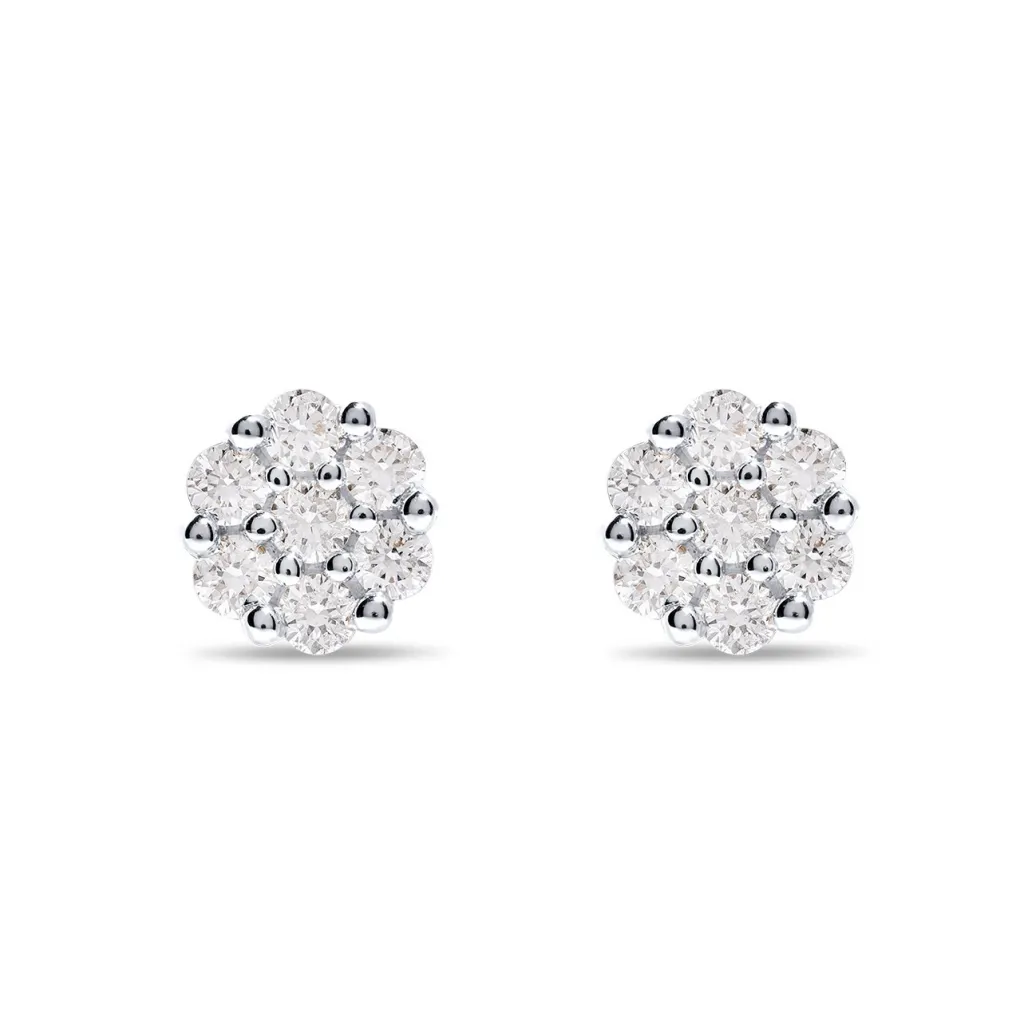 Outlet Rosettørepynt med diamanter 0,30 ct Ørepynt