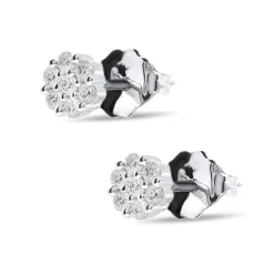 Outlet Rosettørepynt med diamanter 0,30 ct Ørepynt