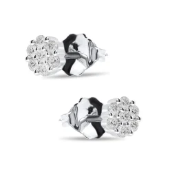 Outlet Rosettørepynt med diamanter 0,30 ct Ørepynt
