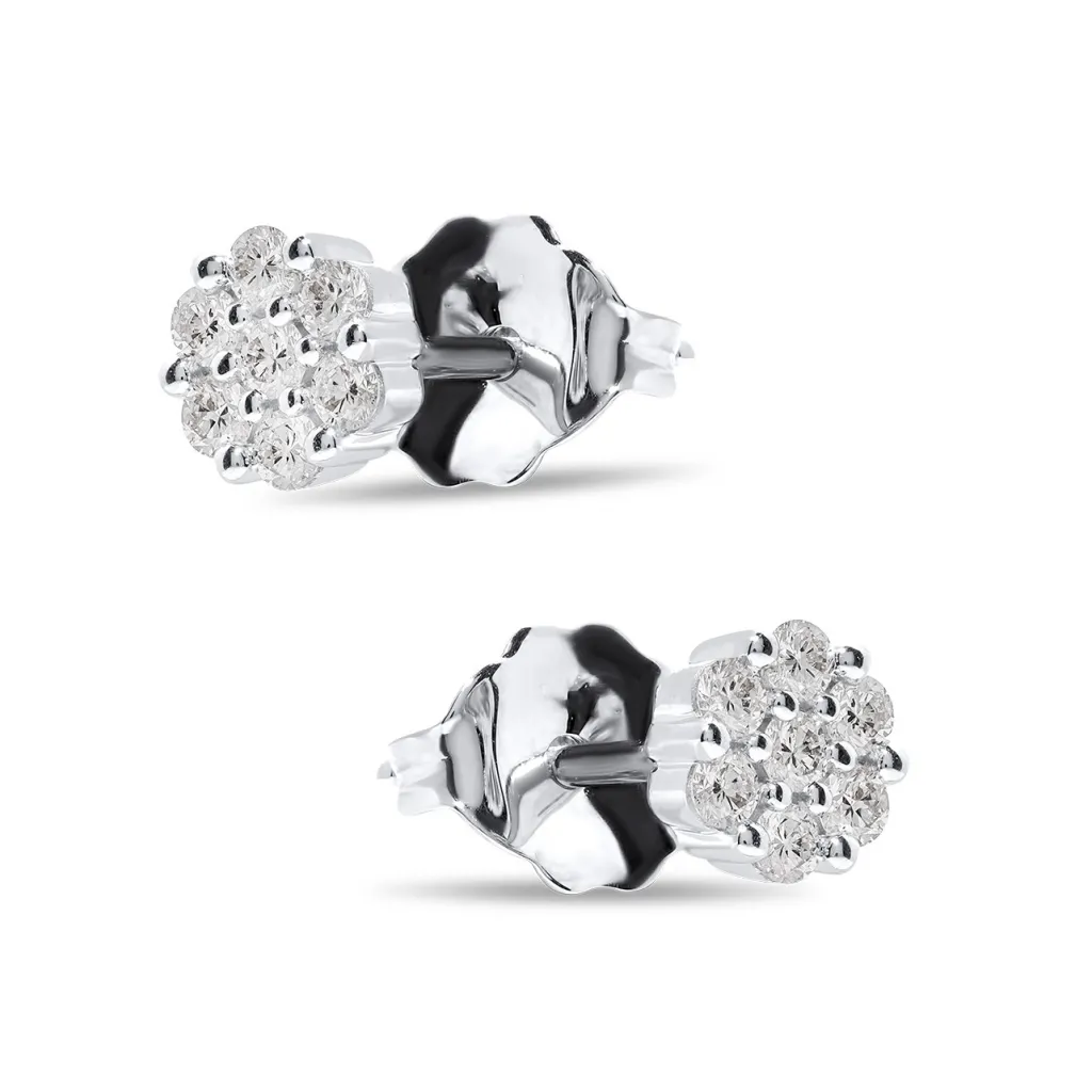 Outlet Rosettørepynt med diamanter 0,30 ct Ørepynt