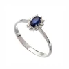 Online Rosettring 0,10ct med safir Ringer