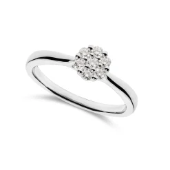 Sale Rosettring med diamanter 0,24 ct Ringer