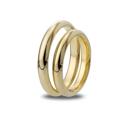 Clearance Rund Komfort giftering gult gull 3,0 mm Ringer