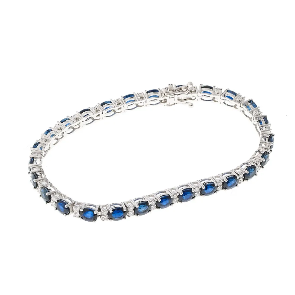 New Safir og diamantarmbånd Armbånd