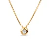 Fashion Sari anheng i gult gull med diamant 0,10 ct Halssmykker