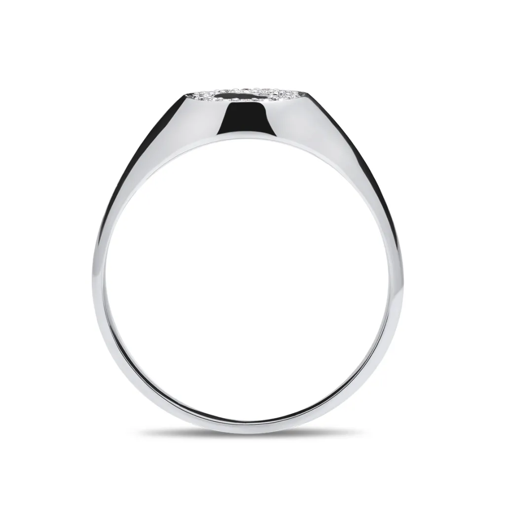 Best Signet ring i hvitt gull med diamanter Ringer
