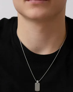 Best Sølvkjede med tag 50+5 cm Til Menn | Halssmykker