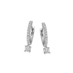Fashion Sølvøreringer med cubic zirkonia og øreheng Ørepynt