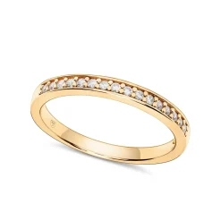 Best Sølvring i forgylt sølv rekkering med cubic zirkonia Ringer
