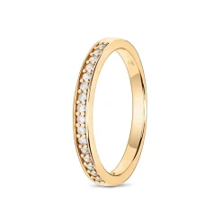 Best Sølvring i forgylt sølv rekkering med cubic zirkonia Ringer