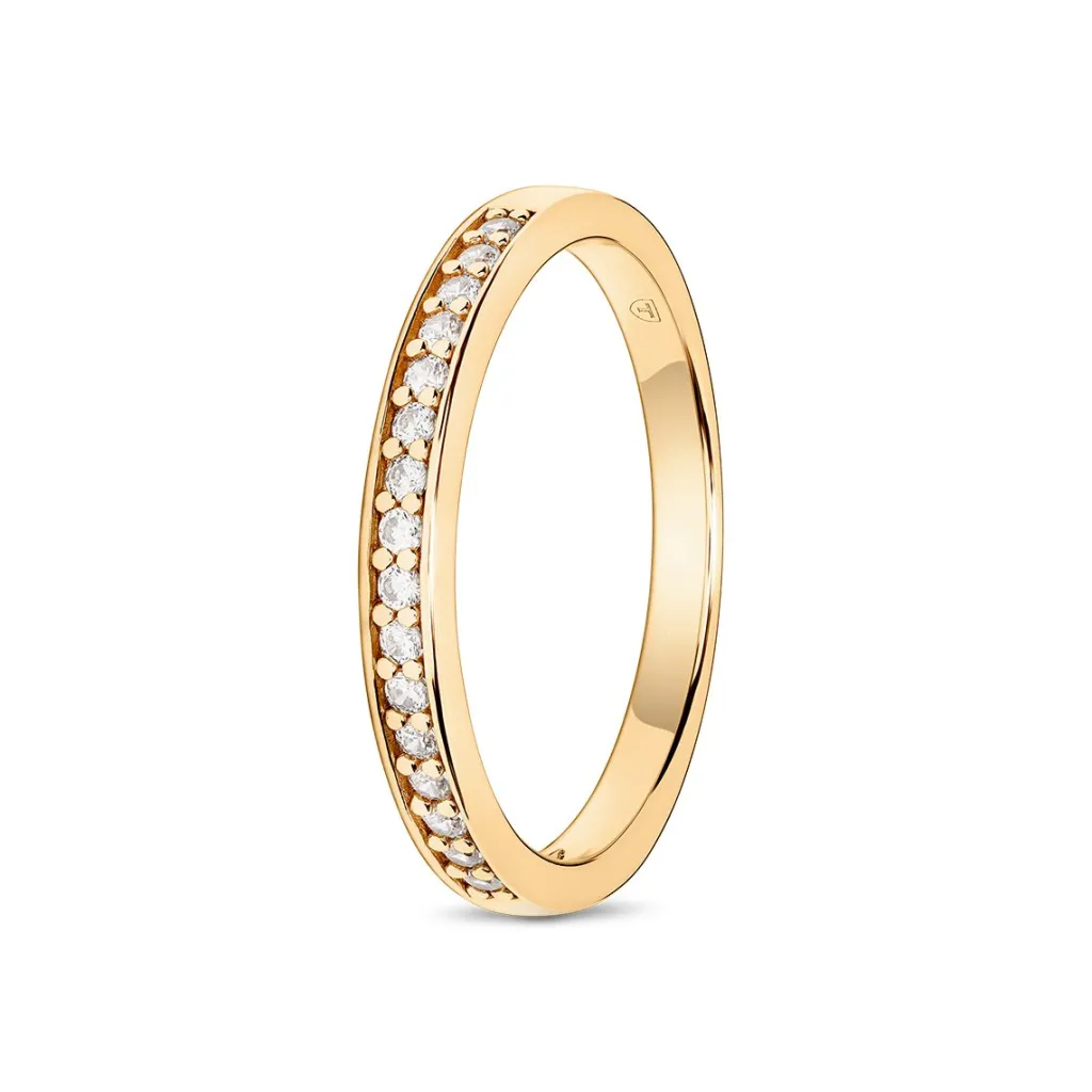 Best Sølvring i forgylt sølv rekkering med cubic zirkonia Ringer