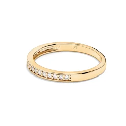 Best Sølvring i forgylt sølv rekkering med cubic zirkonia Ringer