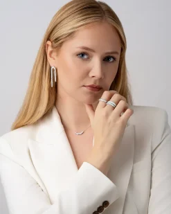 New Sølvring med cubic zirkonia Ringer