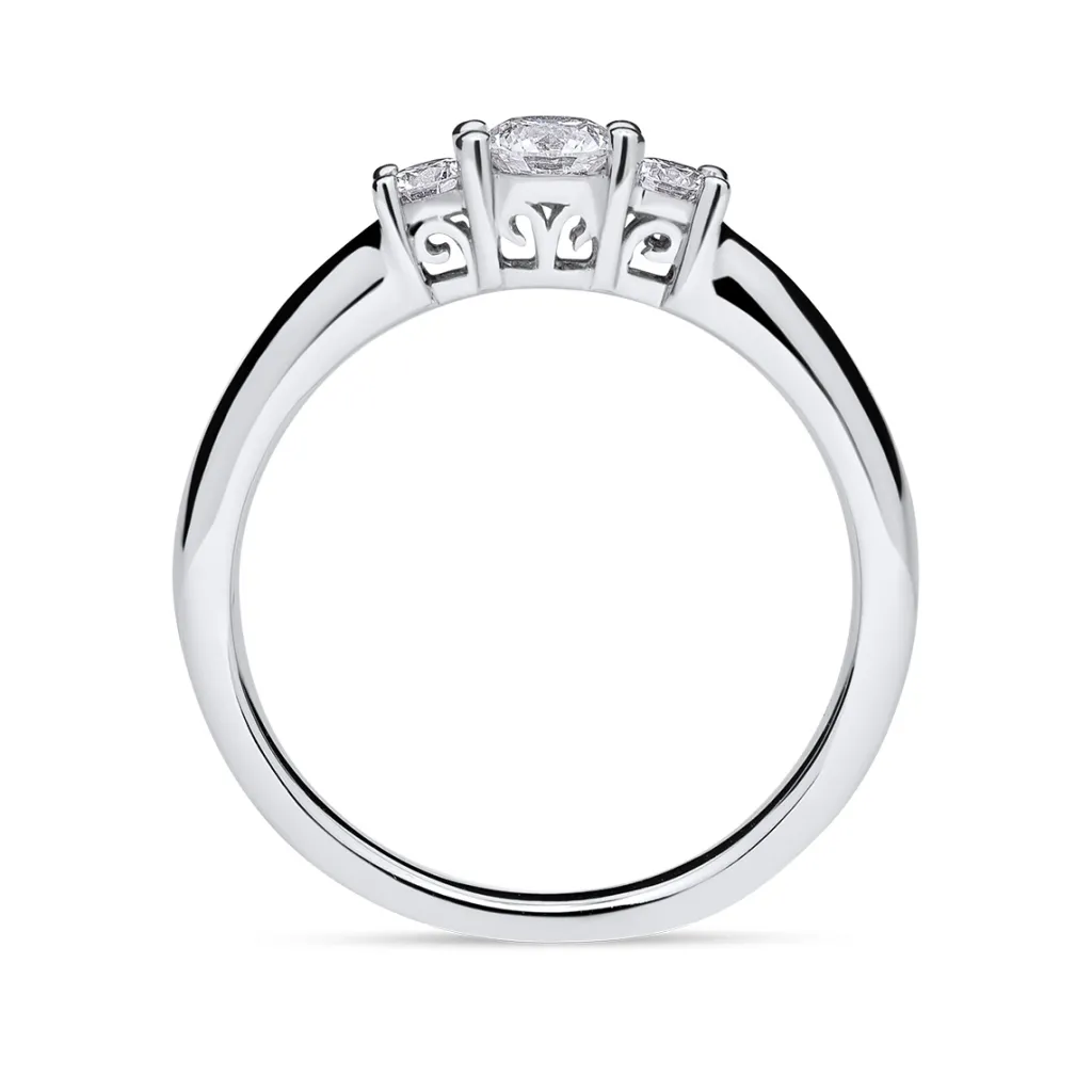 Hot 3-stens diamantring 0,33ct Ringer