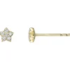 Discount Stjerneformede diamantøredobber 0,08 ct i gult gull Ørepynt