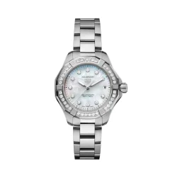 New Aquaracer Professional 200 Solargraph med perlemor og diamanter 34 mm Klokker Med Diamanter | Til Henne