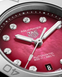 Best Aquaracer Professional rosa 30 mm Klokker Med Diamanter | Dykkerklokker