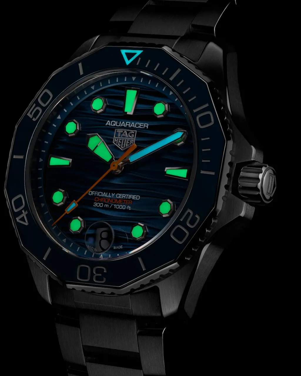 Outlet Aquaracer Professional 300 Date blå 42 mm Til Han