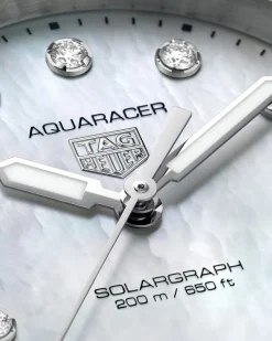 Online Aquaracer Proffessional 200 Solargraph 34 mm Klokker Med Diamanter | Til Henne
