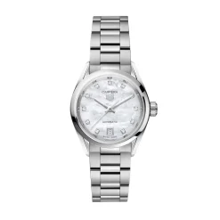 Sale Carrera Automatic perlemorsskive med diamanter 29 mm Klokker Med Diamanter | Til Henne