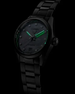 Sale Carrera Automatic perlemorsskive med diamanter 29 mm Klokker Med Diamanter | Til Henne