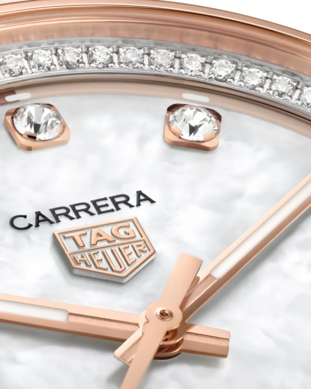 Fashion Carrera automatisk roségull med diamanter 36 mm Klokker Med Diamanter