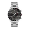 Outlet Carrera Chrono sort 44 mm stållenke Til Han