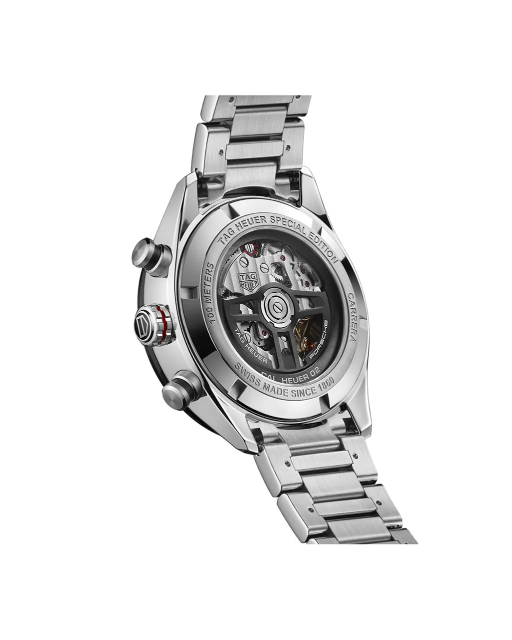 Outlet Carrera Chrono sort 44 mm stållenke Til Han