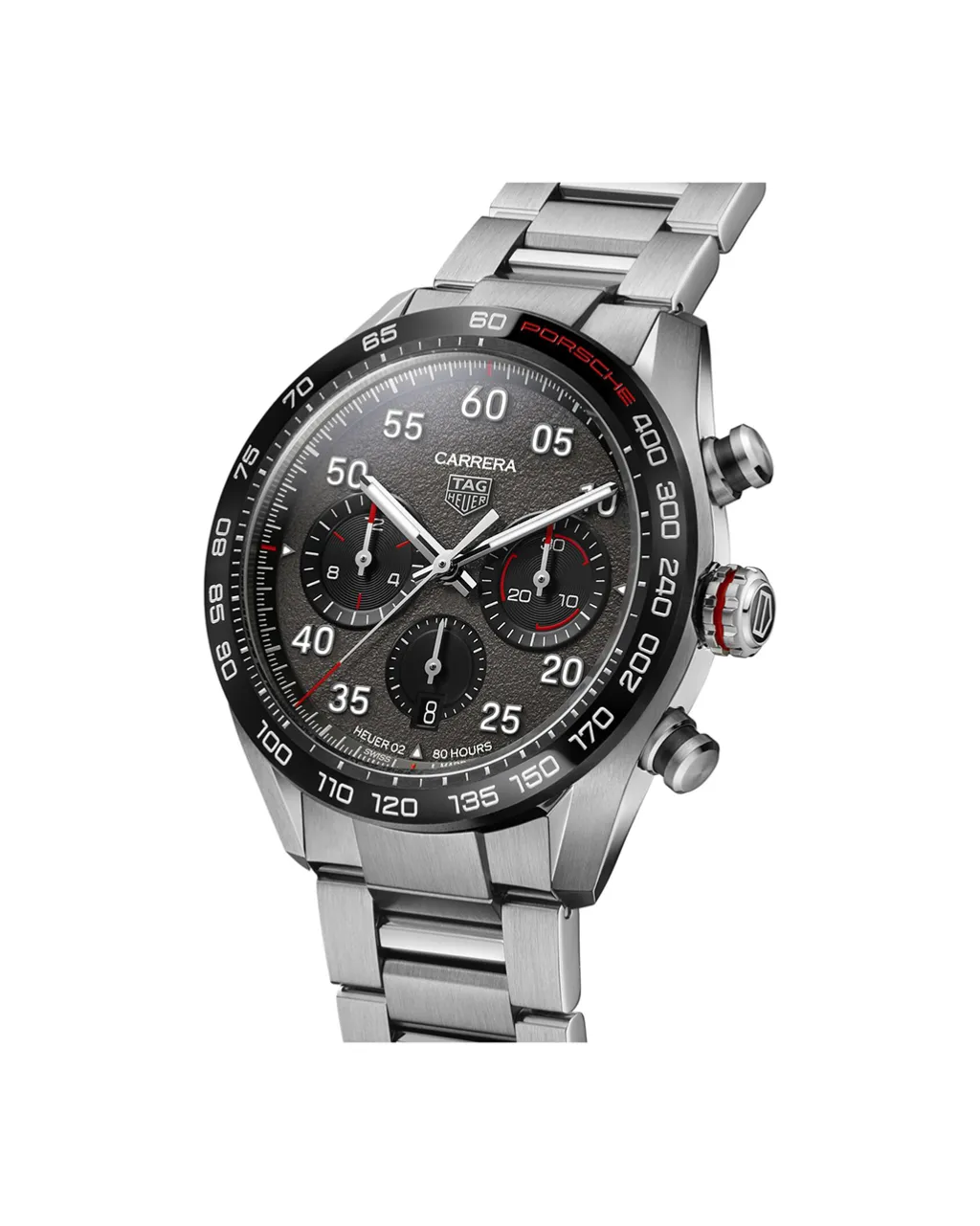 Outlet Carrera Chrono sort 44 mm stållenke Til Han