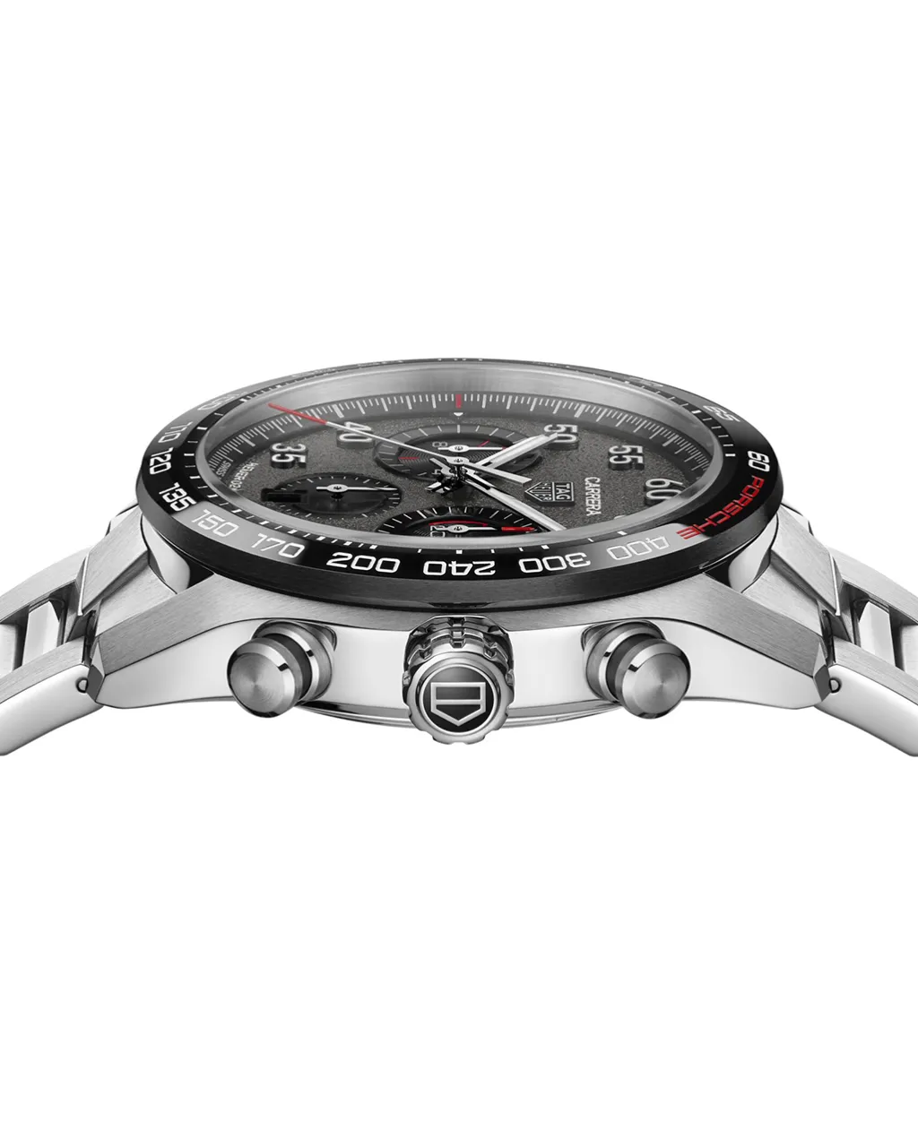 Outlet Carrera Chrono sort 44 mm stållenke Til Han