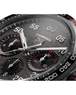 Outlet Carrera Chrono sort 44 mm stållenke Til Han