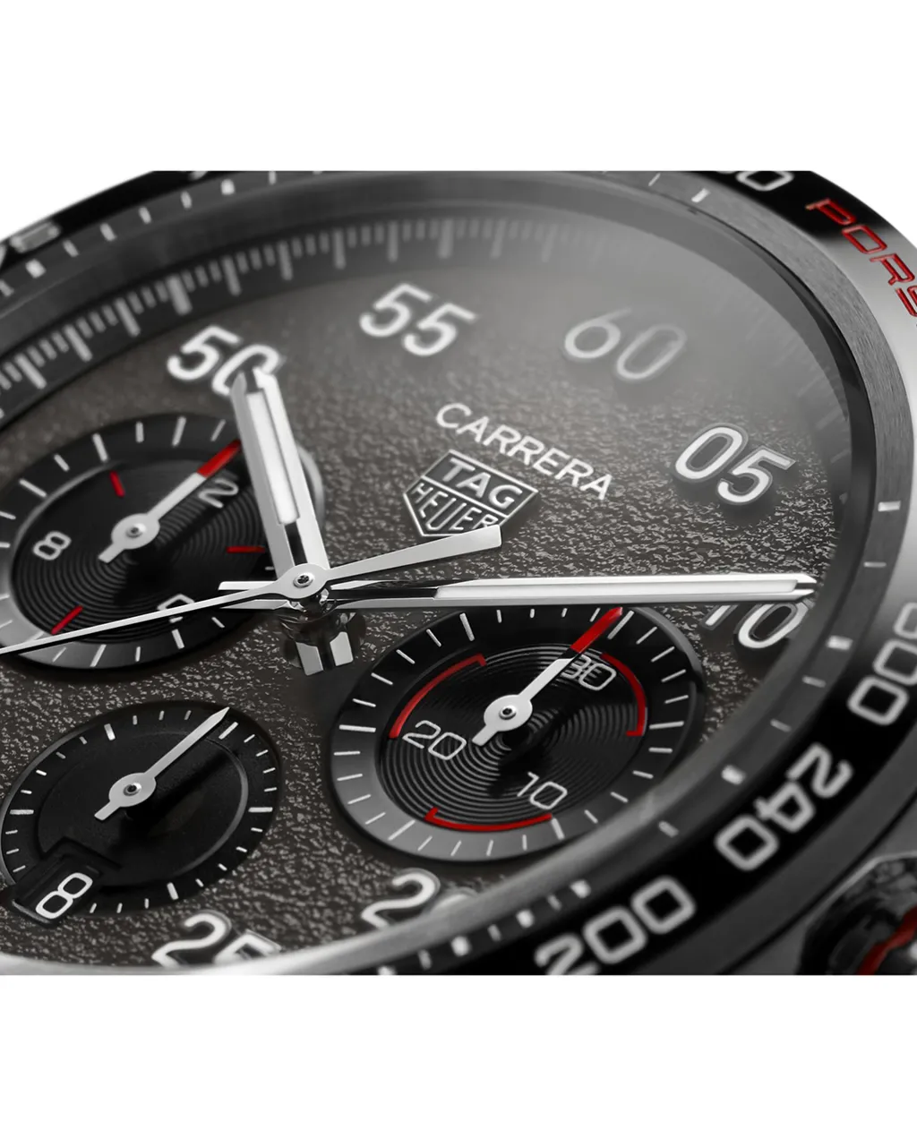 Outlet Carrera Chrono sort 44 mm stållenke Til Han