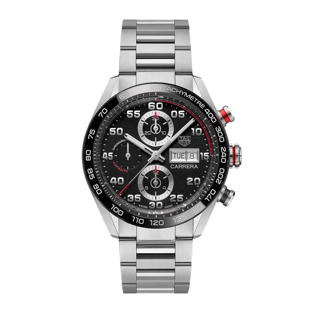Online Carrera Chronograph sort 44 mm Til Han