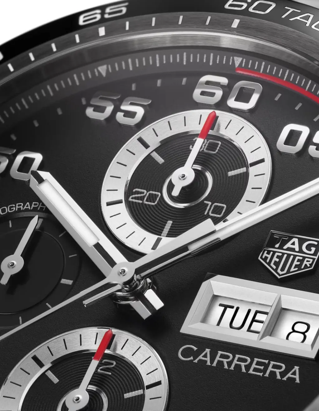 Online Carrera Chronograph sort 44 mm Til Han