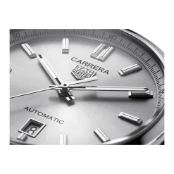 Clearance Carrera Date sølvfarget urskive 39 mm Til Han